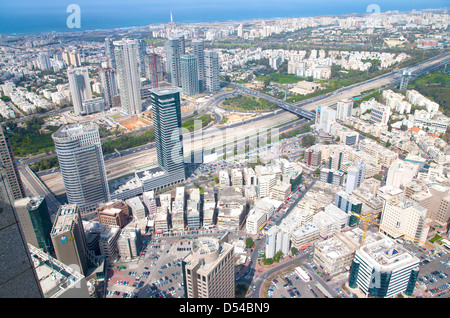 Luftaufnahme von Tel Aviv, Israel, Naher Osten Stockfoto