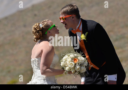 Braut und Bräutigam hamming es. Stockfoto