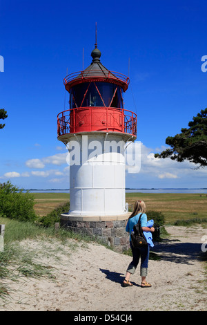 Insel Hiddensee, Leuchtturm am Gellen, Mecklenburg Western Pomerania, Deutschland Stockfoto