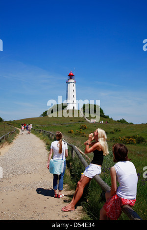 Insel Hiddensee, Leuchtturm am Dornbusch, Mecklenburg Western Pomerania, Deutschland Stockfoto