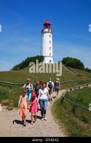 Insel Hiddensee, Leuchtturm am Dornbusch, Mecklenburg Western Pomerania, Deutschland Stockfoto