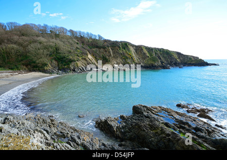 Polridmouth Cove in South East Cornwall, Großbritannien Stockfoto