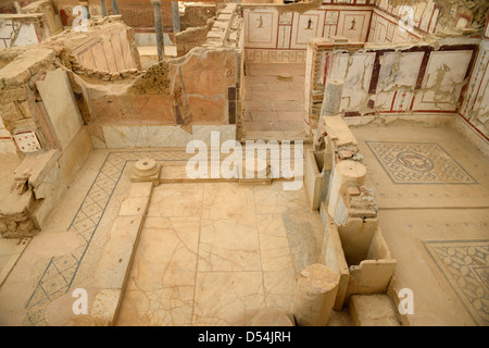 Restaurierung in der oberen Klasse Paläste der Hang Häusern des antiken Ephesus in der Türkei Stockfoto