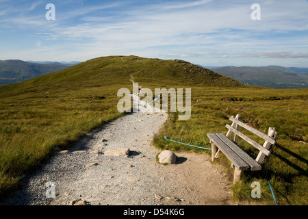 Fort William, Großbritannien, ein Wanderweg auf dem Berg Aonach Mor Stockfoto