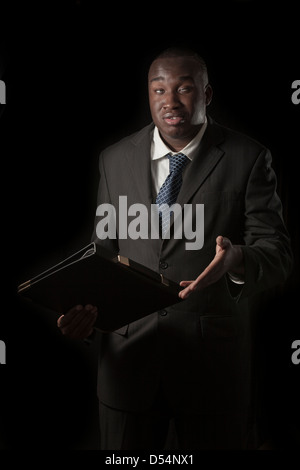 Eine blinde nigerianischen männliche Mode-Shooting Stockfoto