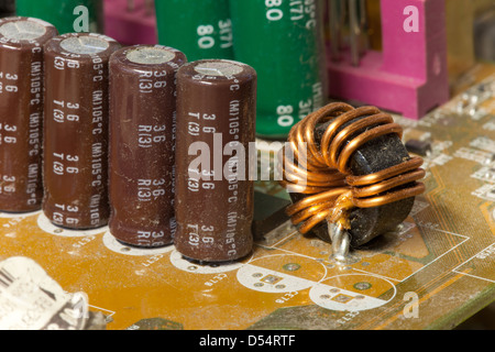 Berlin, Deutschland, Nahaufnahme einer Leiterplatte Stockfoto