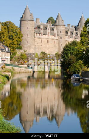 Das Schloss in Josselin, Bretagne, Frankreich Stockfoto