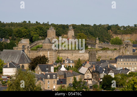 Fougeres Burg, Bretagne, Frankreich Stockfoto