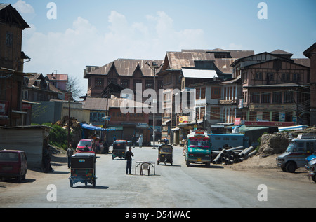 Straßenszene in Srinagar, Jammu und Kaschmir, Indien Stockfoto