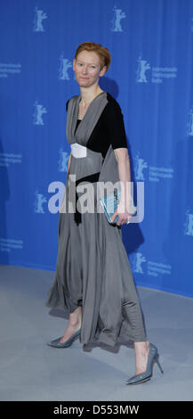 Tilda Swinton, Präsidentin der Berlinale-Jury, bei der Vorstellung der Jury am 5. Februar 2009. Stockfoto