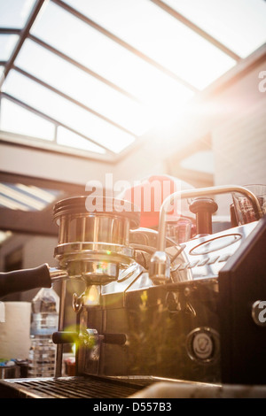 Espresso-Maschine in Coffee-shop Stockfoto