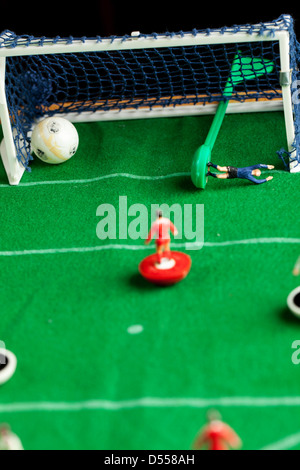 Subbuteo Tisch Top-Fußball-Spiel Stockfoto