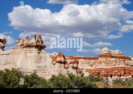 Die atemberaubende Landschaft des „Blue Canyon“ mit seinen seltsam geformten, bunten Hoodoos, Felsspitzen und Sandsteinformationen, Arizona, USA Stockfoto