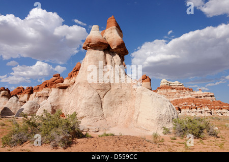 Die atemberaubende Landschaft des „Blue Canyon“ mit seinen seltsam geformten, bunten Hoodoos, Felsspitzen und Sandsteinformationen, Arizona, USA Stockfoto