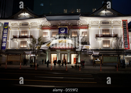 Tokios berühmten Kabuki-Za Theater öffnete im Jahre 1889.  Kabuki-Za Rekonstruktion ist jetzt vollständige Wiedereröffnung April 2013. Stockfoto