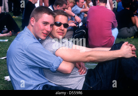 Paar Mardi Gras in London, London, Großbritannien. 1999. Stockfoto