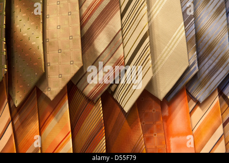 Posen, Polen, Krawatten auf der Messe für Schuhe und Lederwaren Stockfoto