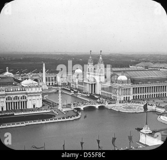 Weltausstellung: Grand Bassin, Chicago, Vereinigte Staaten, 1893. Stockfoto