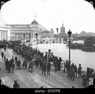 Weltausstellung: Außenansicht, Chicago, Vereinigte Staaten, 1893. Stockfoto