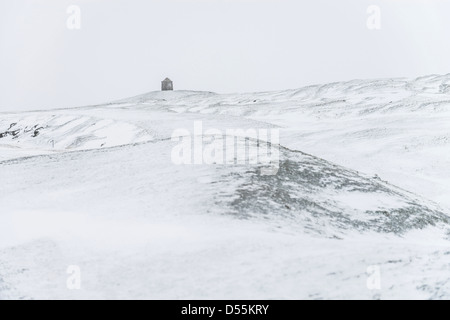 Eine schneebedeckte Burton Dassett, Warwickshire, England, UK Stockfoto