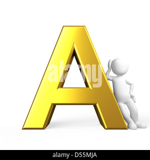 Das goldene Alphabet für das Schreiben für besondere Grüße, Text, Karten und Wünsche als Stockfoto