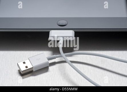 Hamburg, Deutschland, USB-Kabel für das iPad Stockfoto
