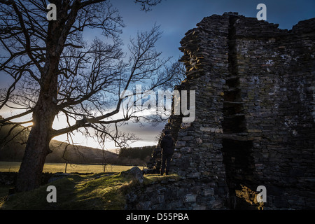 Dun Telve Eisenzeit Broch, in der Nähe von Glenelg, Western Highlands, Schottland Stockfoto