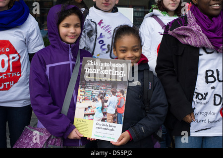 Ein Kick Butts Tages-Rallye in Harlem in New York Stockfoto