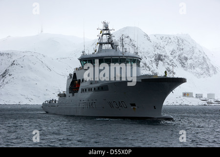 norwegische Marine Küstenwache Schiff w340 Barentssee Honningsvag Finnmark Norwegen Europa Stockfoto