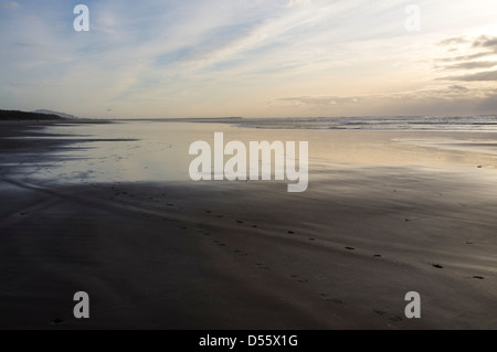 Sonnenuntergang, Rockaway Beach, Oregon, Vereinigten Staaten Stockfoto