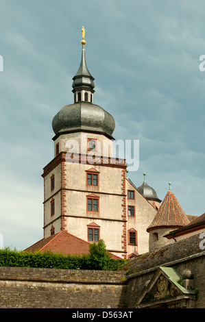 Turm der Festung Marienberg, Würzburg, Deutschland Stockfoto