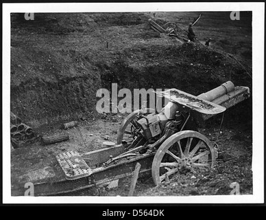 Eine 5,9-Zoll-Kanone, die 1917 von alliierten Streitkräften gefangen wurde. Die am 13. Februar 1917 fertiggestellte Kanone war Teil der Artillerie, die während des Konflikts an der Westfront eingesetzt wurde. Stockfoto