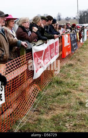 B J Geraghty und Bobs Wert feiern ihren Sieg in der Gold Cup am Cheltenham Festival 2013 Stockfoto