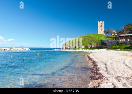 Nea Fokea Sommerfrische in Kassandra Chalkidiki-Halbinsel in Griechenland Stockfoto