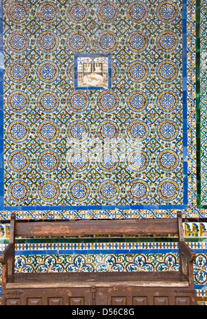 Azulejos Keramik Fliesenwand Casa de Pilatos Sevilla Andalusien Spanien Europa Stockfoto