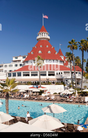 Hotel del Coronado, Coronado Island, San Diego, Kalifornien, Vereinigte Staaten von Amerika, USA Stockfoto