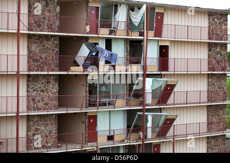 Branson Missouri zerstörerische Tornado Nachwirkungen, USA. Stockfoto