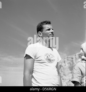 Israel, 1950er Jahre. Historisches Bild eines jungen israelischen Mannes. Stockfoto