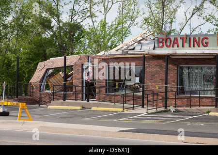 Branson Missouri zerstörerische Tornado Nachwirkungen, USA. Stockfoto