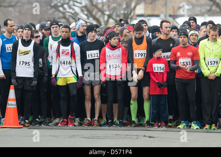 Laufende Rennen Startlinie Stockfoto