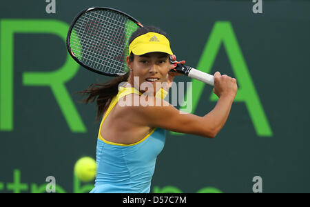 Miami, Florida, USA. 25. März 2013.  Ana Ivanovic Serbiens in Aktion während der Sony Open 2013. Bildnachweis: Mauricio Paiz / Alamy Live News Stockfoto