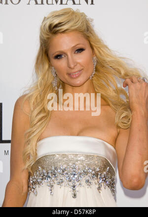 US amerikanischen Socialite Paris Hilton besucht das AmfAR-Kino gegen Aids-Gala im Rahmen der 63. Cannes Film Festival 2010 in das Hotel Du Cap in Cap d ' Antibes, Frankreich, 20. Mai 2010. Foto: Hubert Boesl Stockfoto