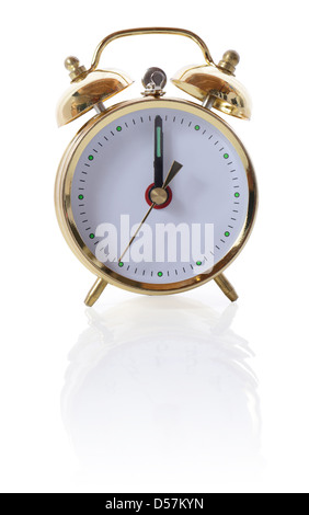 Uhr mit keine Zeit, Konzept aller Zeiten in der Welt oder die unendliche Zeit isoliert auf weiss Stockfoto