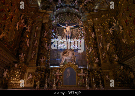 Kapelle der Muttergottes von Frömmigkeit in der Igreja de São Roque (Kirche Saint Roch) in Lissabon, Portugal. Stockfoto