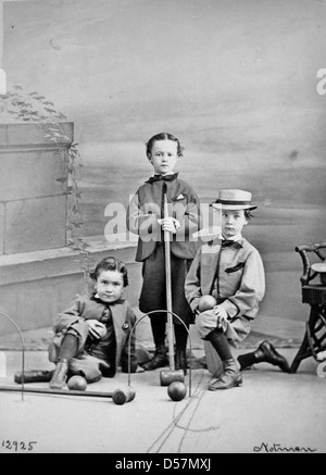 Ein historisches Foto von Masters Morris und Molson, einem Geschäftsduo aus Montreal, Kanada, aus dem Jahr 1864. Das Bild ist Teil der Sammlung des McCord Museums und zeigt die kanadische Geschäftsgeschichte. Stockfoto