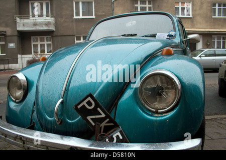 Posen, Polen, leicht angeschlagenen VW Beetle Stockfoto