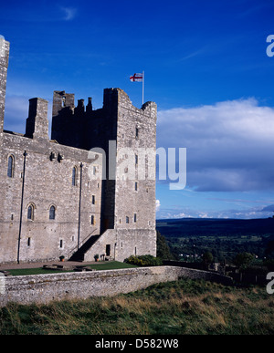 Die von Bolton Castle am frühen Abend Wensleydale Yorkshire Dales National Park Yorkshire England Halten Stockfoto