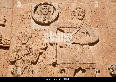 Details, Kirche des Heiligen Kreuzes, armenische Kathedrale, Akdamar Insel, Vansee, Süd-Ost-Anatolien, Türkei, Asien Stockfoto