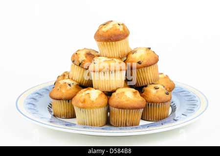 Muffins mit Schokoladenstückchen Stockfoto