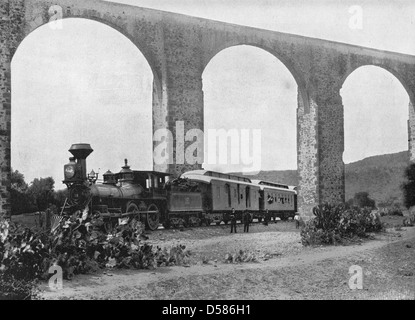 Aquädukt in der Nähe von Queretaro, Mexiko 1890 Stockfoto